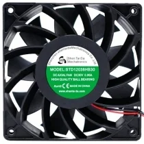 Shen Tai Da STD12038HB30 DC 30V 0.90A 2 Wires Axial Cooling Fan