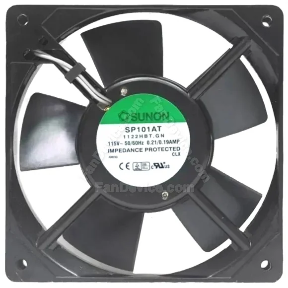Sunon 1122HBT 115V 0.21/0.19AMP 2 Wires Impedance Protected Cooling Fan
