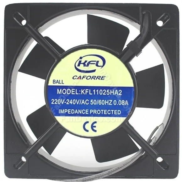 KFL KFL11025HA2 AC 220V-240V 0.08A 2 Wires Impedance Protected Cooling Fan