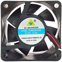 XANG AO DV6025H24B 24V 0.15A DC Brushless 2 Wires Axial Cooling Fan
