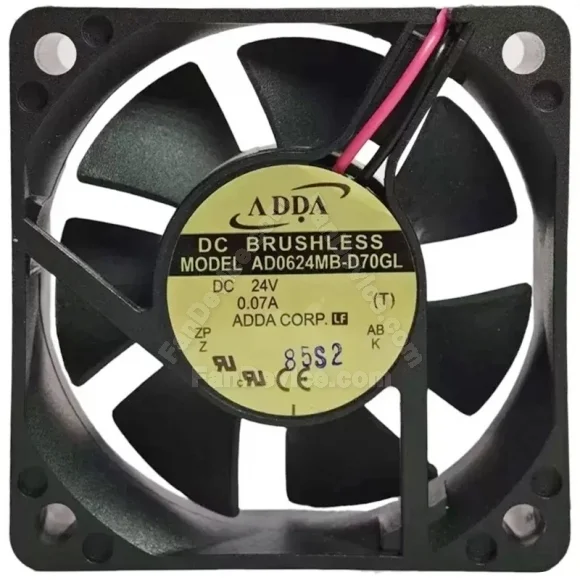 ADDA AD0624MB-D70GL 24V 0.07A DC Brushless 2 Wires Axial Cooling Fan