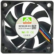 Protechnic MGT6012XB-W15 DC 12V 0.27A 4 Wires Axial Cooling Fan