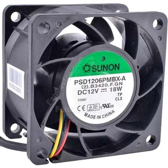 Sunon PSD1206PMBX-A (2).B3420.F.GN 12V 18W 4 Wires Axial Cooling Fan