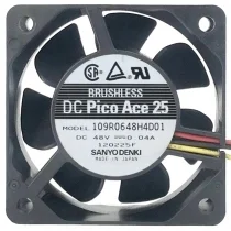 Sanyo 109R0648H4D01 DC 48V 0.04A 3 Wires Axial Cooling Fan