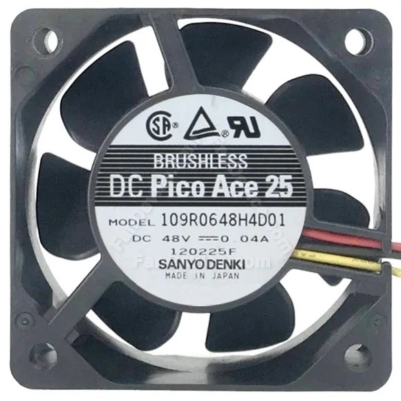 Sanyo 109R0648H4D01 DC 48V 0.04A 3 Wires Axial Cooling Fan
