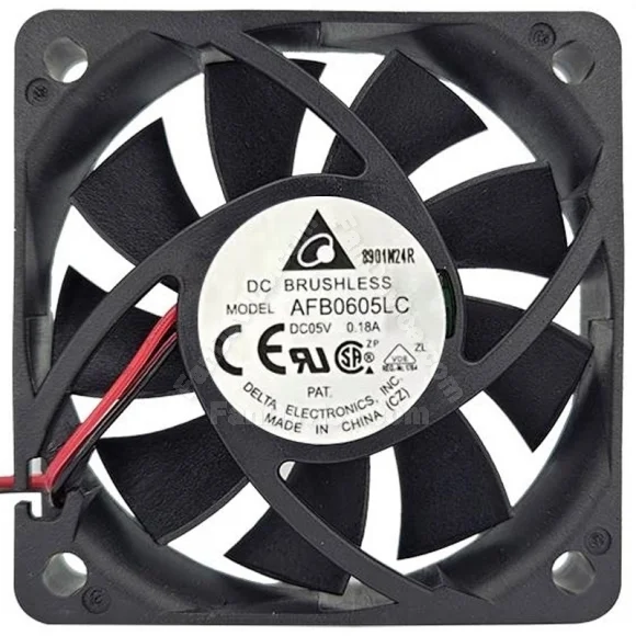 Delta AFB0605LC 5V 0.18A 2 Wires DC Brushless Axial Cooling Fan