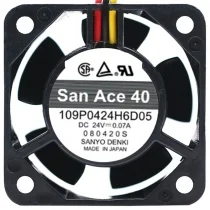 Sanyo 109P0424H6D05 DC 24V 0.07A 3 Wires Axial Cooling Fan