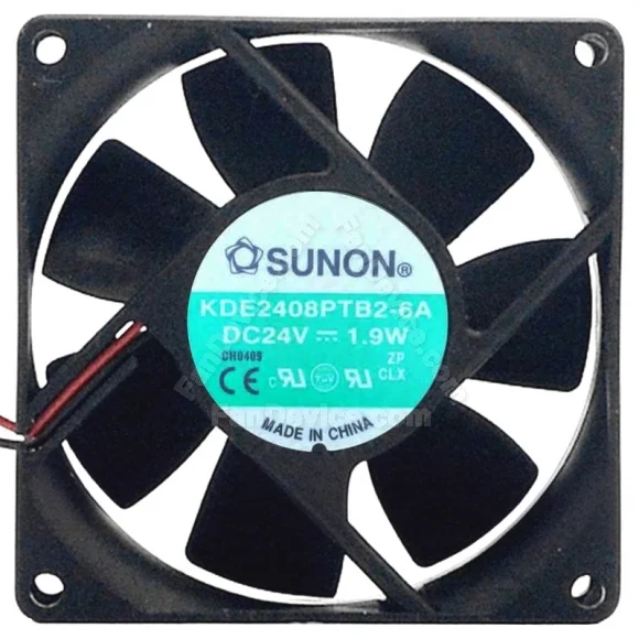 Sunon KDE2408PTB2-6A DC 24V 1.9W 2 Wires Axial Cooling Fan