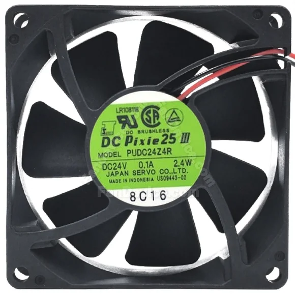 Servo PUDC24Z4R 24V 0.1A 2.4W DC Brushless 2 Wires Axial Cooling Fan