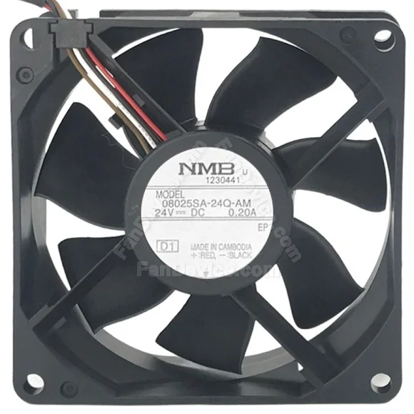 NMB 08025SA-24Q-AM DC 24V 0.20A 4 Wires Axial Cooling Fan