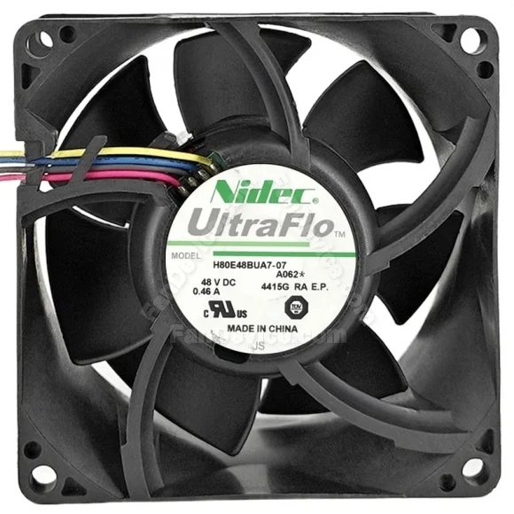 Nidec H80E48BUA7-07 DC 48V 0.46A 4 Wires Axial Cooling Fan