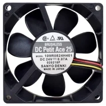 Sanyo 109R0824H401 24V 0.07A DC Brushless 3 Wires Axial Cooling Fan