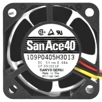 Sanyo 109P0405H3013 DC 5V 0.68A 3 Wires Axial Cooling Fan