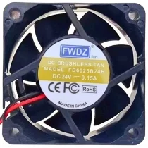 FWDZ FD6025B24H 24V 0.15A DC Brushless 2 Wires Axial Cooling Fan