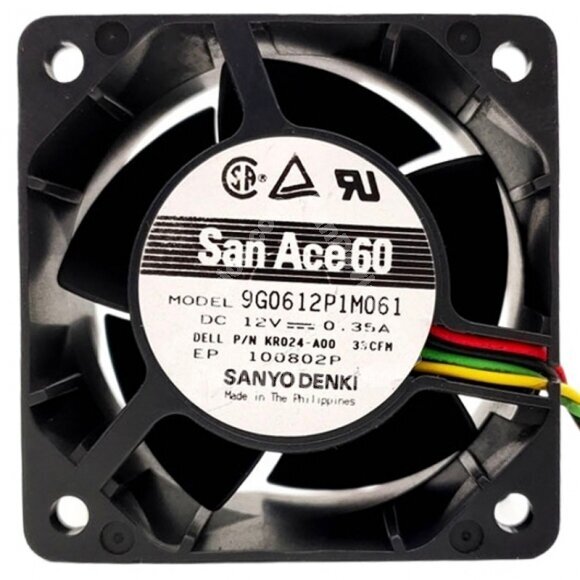Sanyo Denki 9G0612P1M061 DC 12V 0.35A 2 Wires / 3 Wires / 4 Wires Axial Cooling Fan