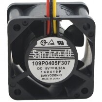 Sanyo Denki 109P0405F307 DC 5V 0.28A 3 Wires Axial Cooling Fan