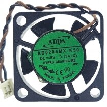 ADDA AD0205MX-K50 DC 5V 0.13A 2 Wires HYPRO Bearing Axial Cooling Fan