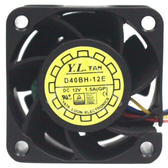 YaLn Fan Yate Loon D40BH-12E DC 12V 1.5A 4 Wires Axial Cooling Fan