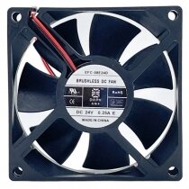 DWPH EFC-08E24D DC 24V 0.25A 2 Wires 8025 Brushless Axial Cooling Fan