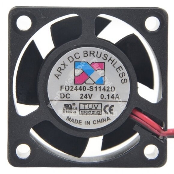 ARX FD2440-S1142D DC 24V 0.14A 2 Wires Brushless Axial Cooling Fan
