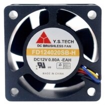 Y.S.TECH FD124020SB-H DC 12V 0.80A Brushless PWM Axial Cooling Fan