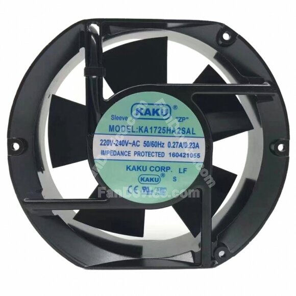 KAKU KA1725HA2SAL AC 220-240V 0.27A/0.23A Impedance Protected Axial Fan