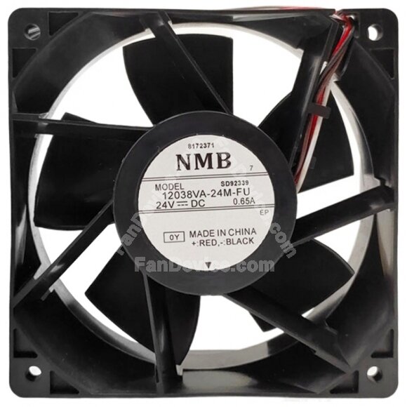 NMB 12038VA-24M-FU DC 24V 0.65A 4 Wires Axial Cooling Fan
