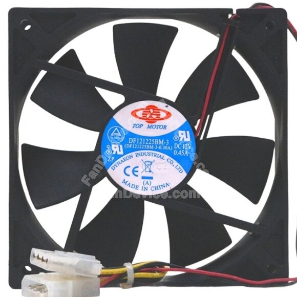TOP Motors DF121225BM-3 DC 12V 0.45A 12025 Axial Cooling Fan