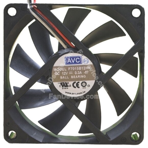 AVC F7015B12HN DC 12V 0.3A 2 Wires / 3 Wires Ball Bearing Axial Cooling Fan