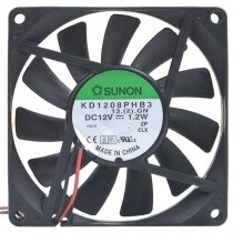 Sunon KD1208PHB3 DC 12V 1.2W 2 Wires 8015 Axial Cooling Fan
