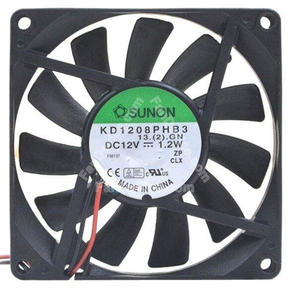 Sunon KD1208PHB3 DC 12V 1.2W 2 Wires 8015 Axial Cooling Fan