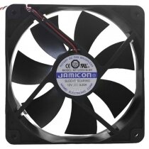 JAMICON KF1225S1M-BR DC 12V 0.20A 2 Wires Sleeve Bearing Axial Cooling Fan