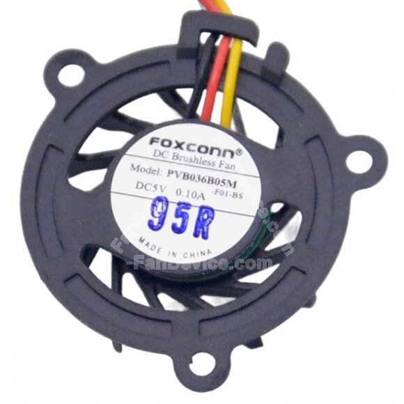 Foxconn PVB036B05M DC 5V 0.10A 3 Wires DC Brushless Axial Cooling Fan