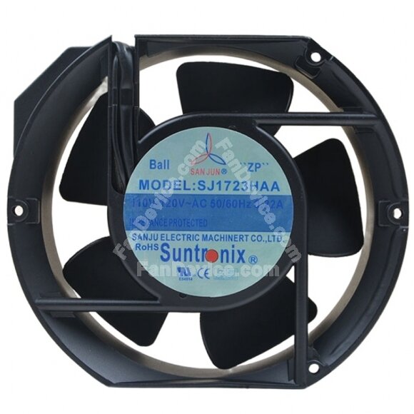 SAN JUN SJ1723HAA  AC 110V-120V 0.22A Impedance Protected Axial Cooling Fan