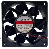 SUNOSTIK SK2412PMB-38 DC 24V 0.40A IP68 Waterproof Axial Cooling Fan