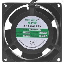 Holy Wing SZR8038B2H AC 220/240V 0.08/0.10A 12/14W Axial Cooling Fan