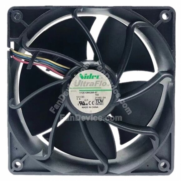 Nidec UltraFlo V12E12BS2B5-07T02 DC 12V 3A Axial Cooling Fan