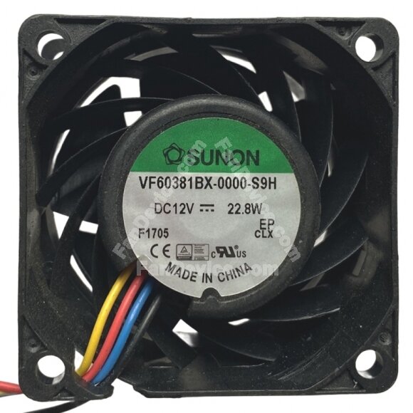 Sunon VF60381BX-0000-S9H DC 12V 22.8W 6038 Axial Cooling Fan