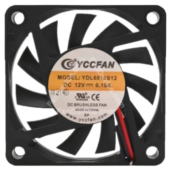 YCCFAN YDL6010S12 12V 0.10A 2 Wires DC Brushless Axial Cooling Fan