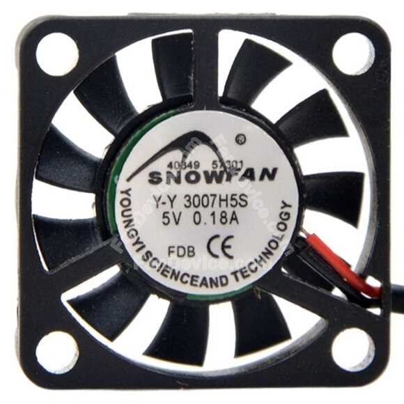 SNOWFAN Y-Y3007H5S DC 5V 0.18A 2 Wires / 3 Wires Axial Cooling Fan