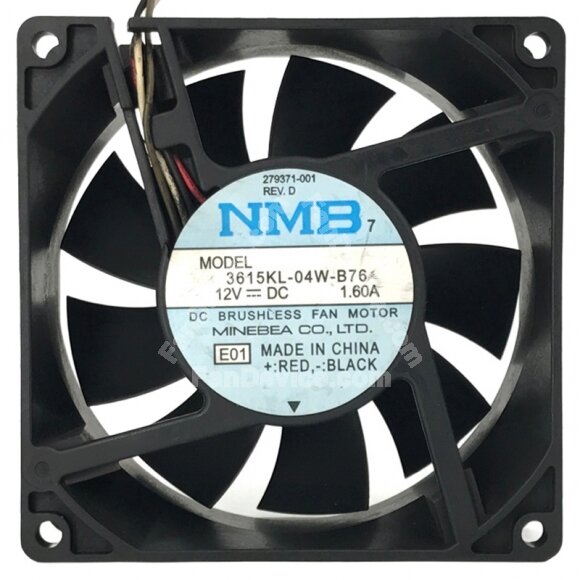 NMB 3615KL-04W-B76 12V 1.60A DC Brushless Axial Cooling Fan