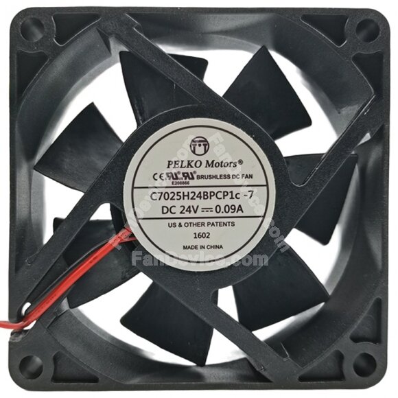 PELKO Motors C7025H24BPCP1c-7 24V 0.09A Axial Cooling Fan
