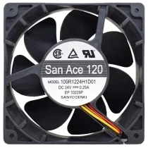 Sanyo 109R1224H1D01 DC 24V 0.25A 2 / 3 Wires Axial Fan