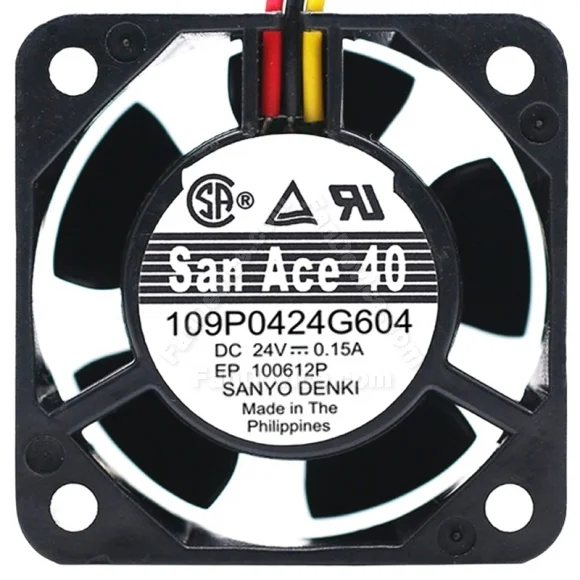 Sanyo 109P0424G604 DC 24V 0.15A 3 Wires Axial Cooling Fan