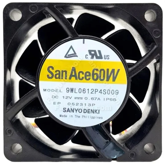 Sanyo 9WL0612P4S009 12V 0.67A 4 Wires IP68 Waterproof PWM Cooling Fan