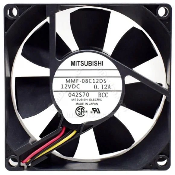 Mitsubishi MMF-08C12DS RCC DC 12V 0.12A 3 Wires Axial Cooling Fan