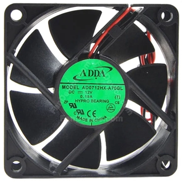 ADDA AD0712HX-A70GL 12V 0.19A 2 Wires HYPRO Bearing Cooling Fan