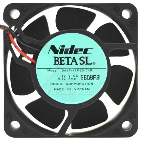 Nidec D06T-12PS5 04B 12V 0.32A 2 / 3 Wires Axial Cooling Fan