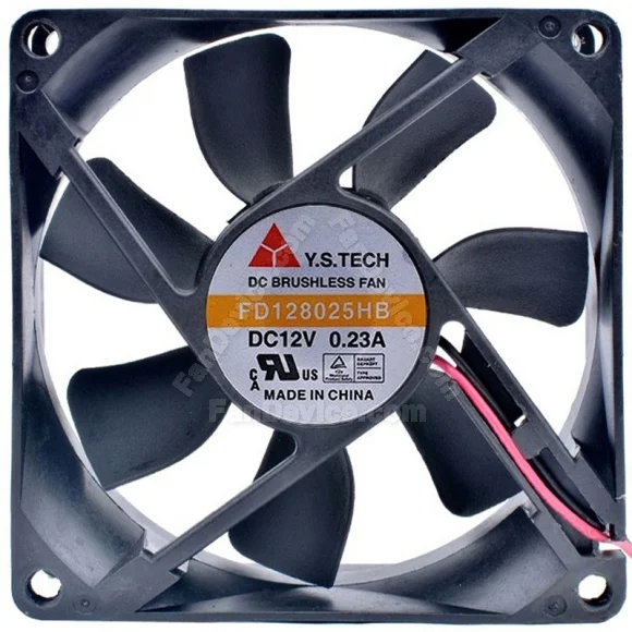 Y.S.TECH FD128025HB 12V 0.23A 2 / 3 Wires Brushless Cooling Fan