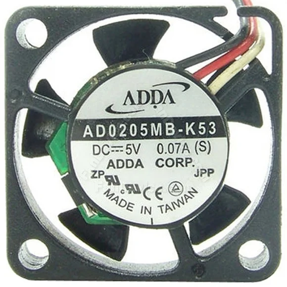 ADDA AD0205MB-K53 DC 5V 0.07A 3 Wires Axial Cooling Fan